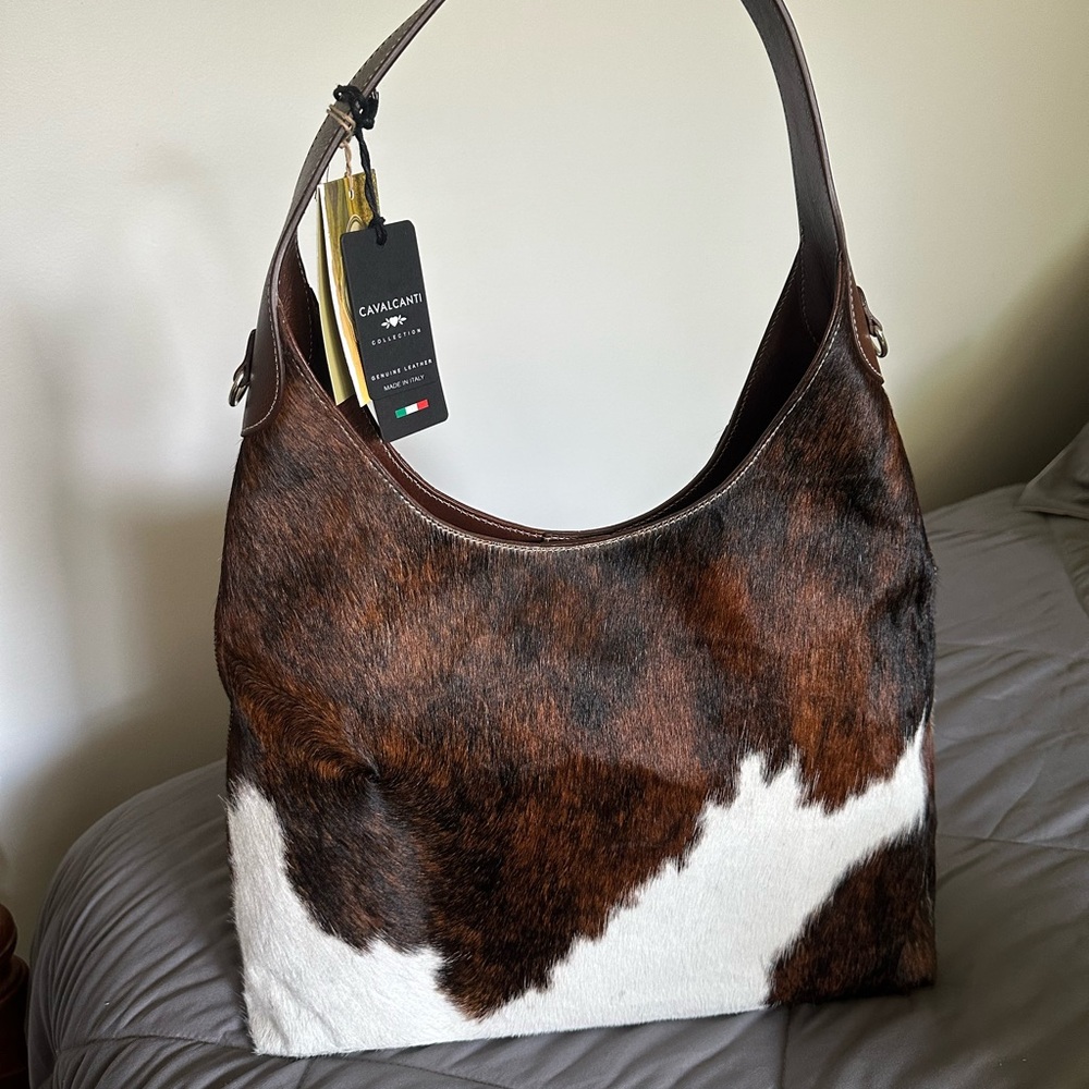 Brand New with tags, Cavalcanti cow hobo bag. Viral!!